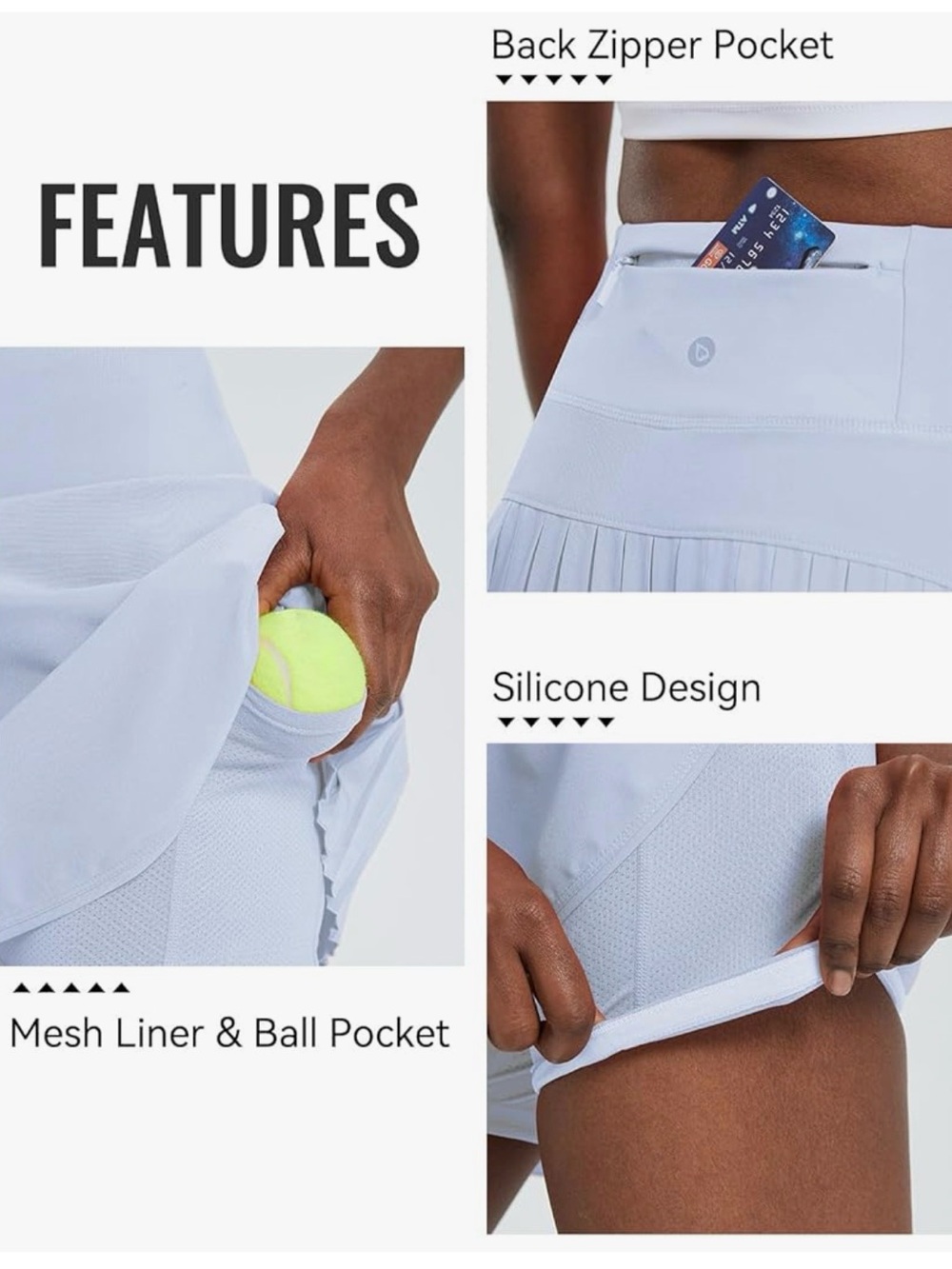 Baleaf Pleated Women’s Tennis Skort
With pockets - Picture 9 of 12